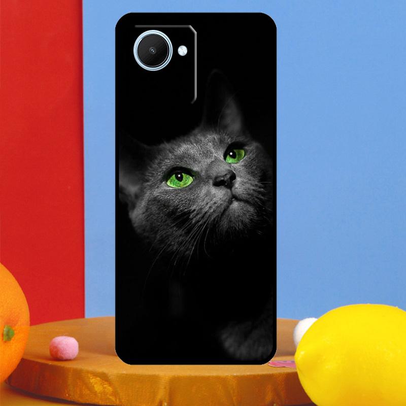 Black Cat Staring Eyes For Realme GT5 GT Neo 6 9 10 11 12 Pro Plus C21Y C25s C30 C31 C33 C35 C51 C53 C55 C67 Case
