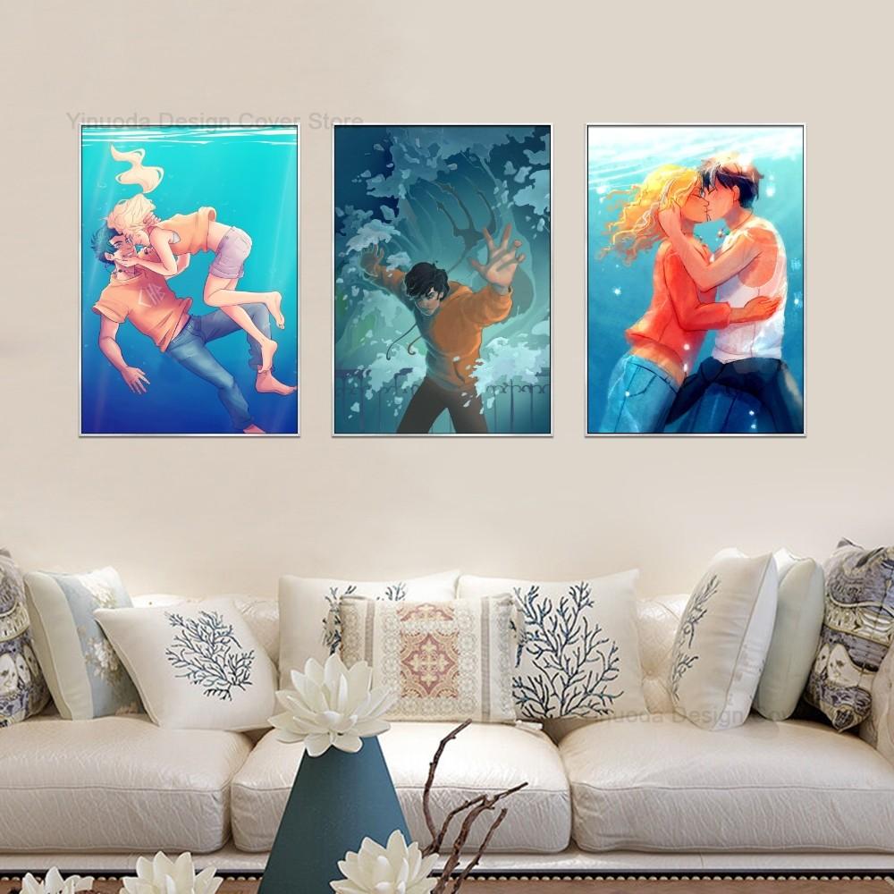 1ks Samolepící umělecký plakát Percy Jackson Nálepka na vodotěsný papír Coffee House Bar Pokojová nástěnná dekorace