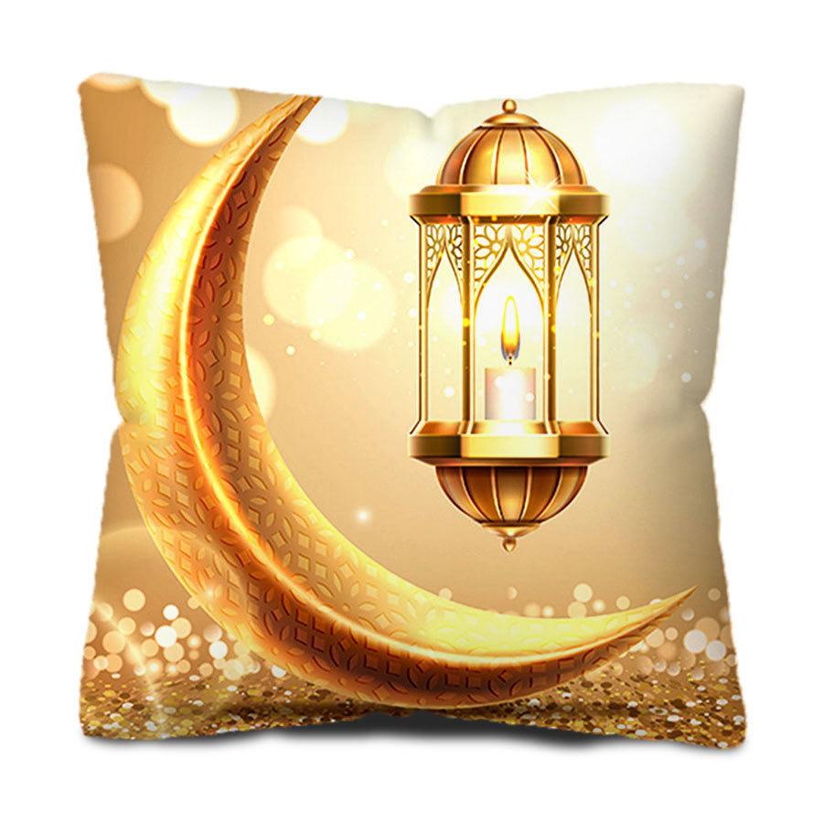 Goldener Mond Kurzflor Bedruckter Heimkissenbezug Stoff Sofa Nachttischkissenbezug
