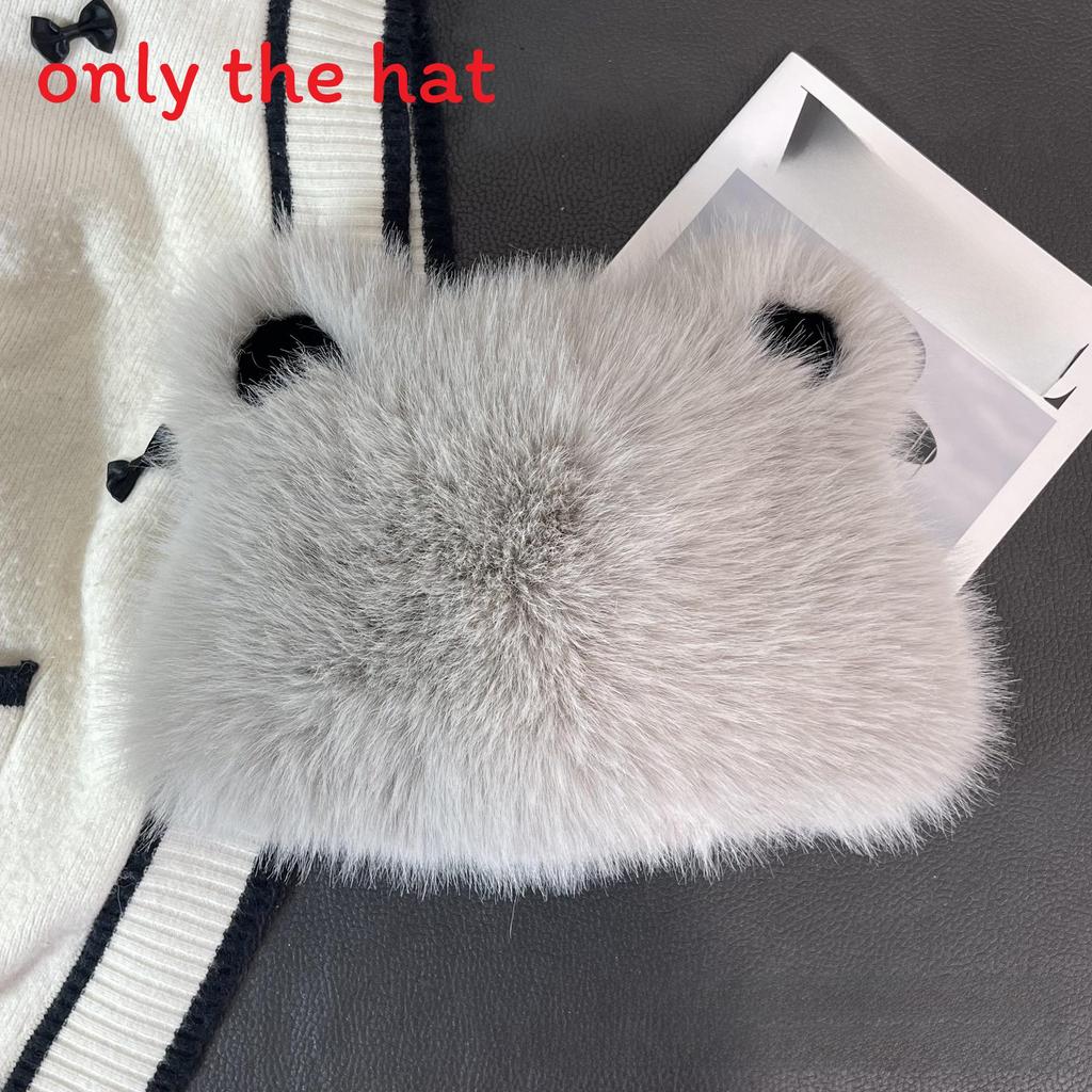 

Plush Winter Hat For Women With Warmth And Windproof Comfort LightGray