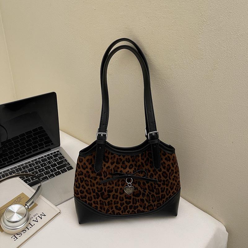 Today's popular high-end leopard print underarm bag women's new versatile fashion shoulder tote bag