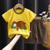 Child Clothing Sets Boys Cartoon Print Tshirt Simple Fashion Tees Shorts New Cute Tops Tracksuits Kids Short Sleeve Tops Shorts