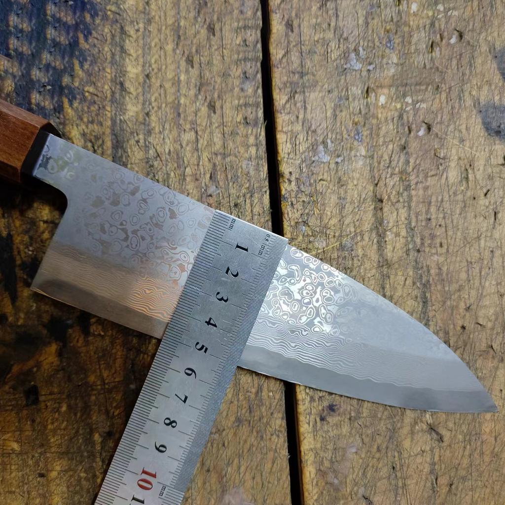 Sharp Kitchen Knives Wood Handle Damascus Steel Blade Chef Cleaver Sashimi Meat Slicing Sushi Deba Gyutou Knife Cooking Tools