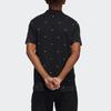 Adidas Aop Logo Print Training Sports Short Sleeve Polo Shirt Men Tops Black GP0994
