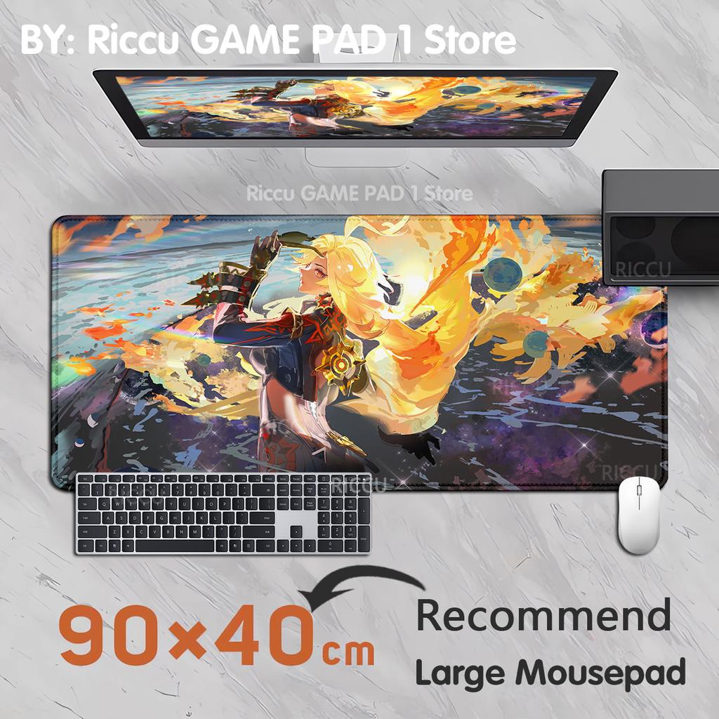 PC Genshin Impact Mavuika High definition printing Mechanical Keyboard XXL Locking Edges accessories Mouse pad Hentai ESports
