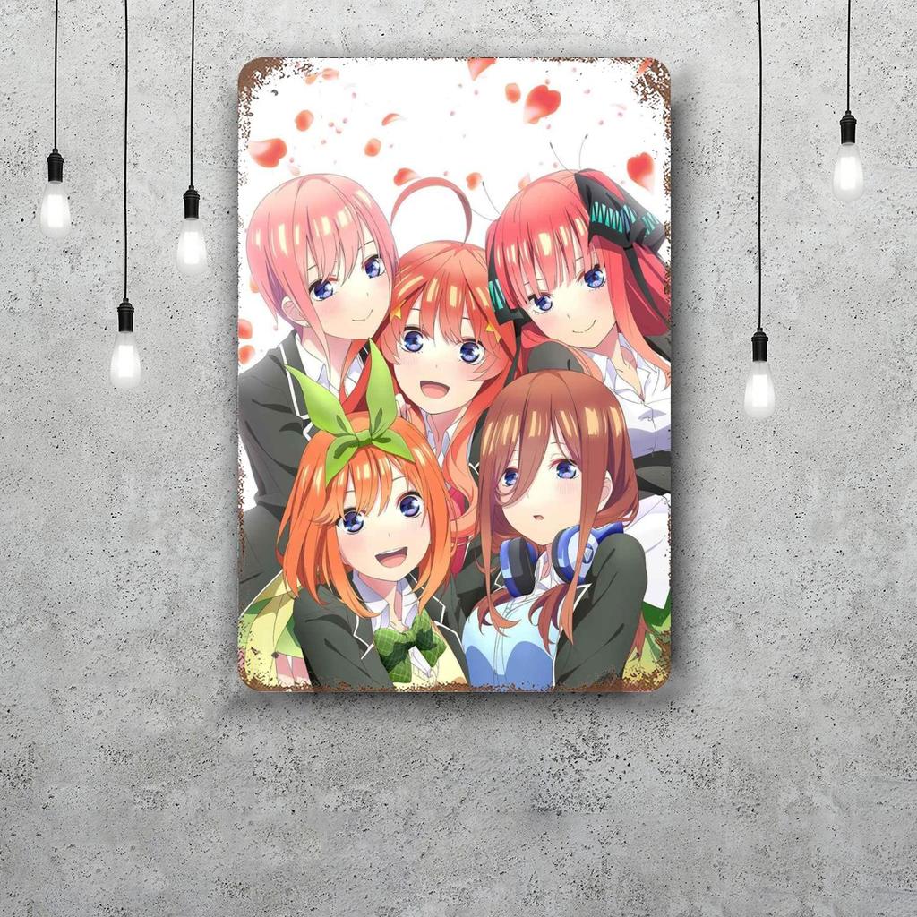 quintessential quintuplets TV drama Retro Vintage Tin Sign Poster Decorative Plaque Metal Plate Wall Decor