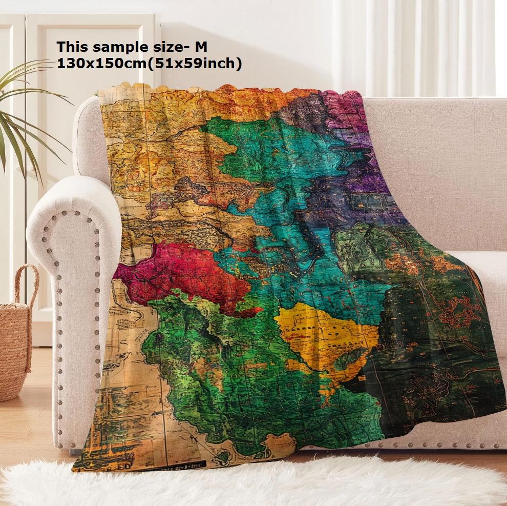 1PC Blanket Marauders Map Vintage Antique map Flannel Thin blankets for Home Office Travel Camping Perfect gifts four season use
