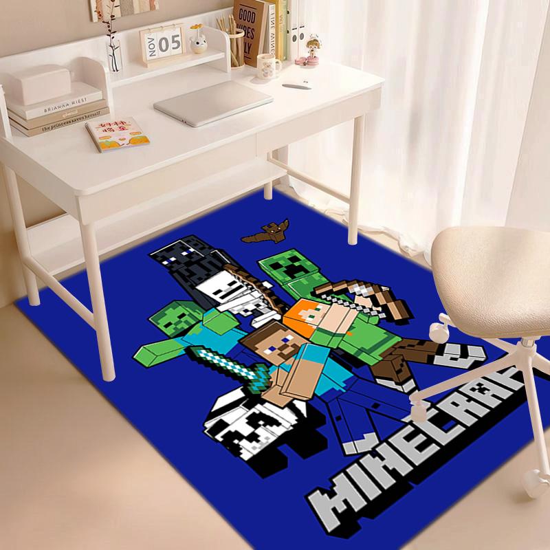Classic Sandbox Xbox Game Minecraft Carpet Carpet Home Living Room Decoration Table and Chairs Anti Slip Door Mat Outdoor Picnic Mat Carpet A10