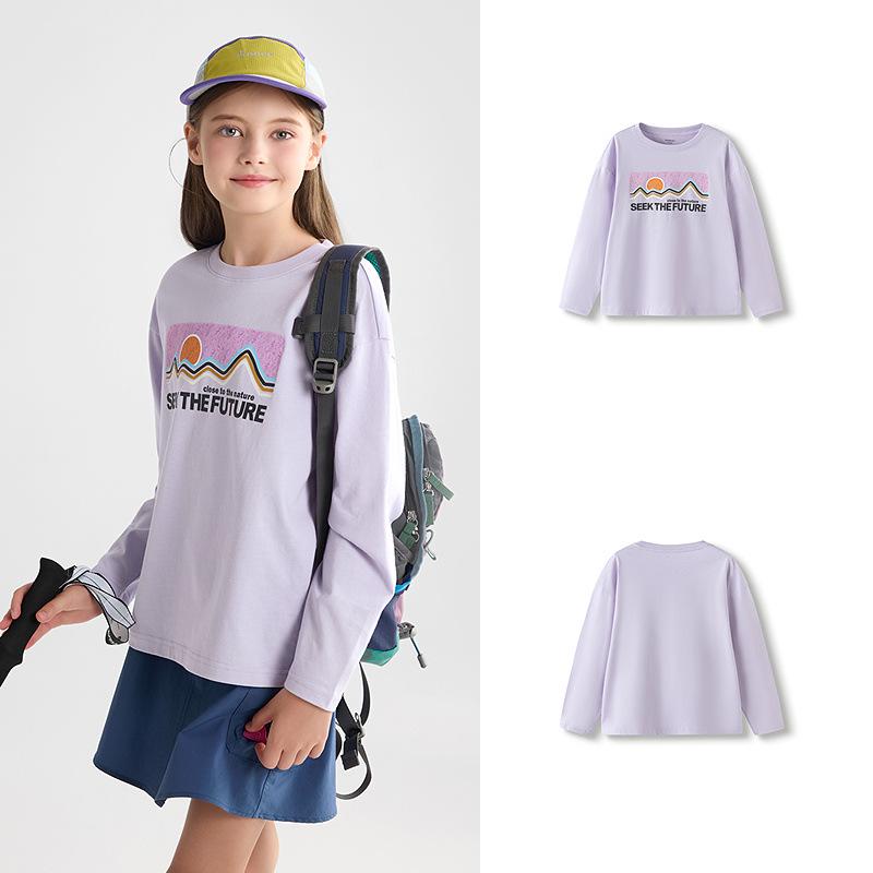 

Balabala 2025 Kids Quick-Dry Long-Sleeve Cotton T-Shirt for Boys & Girls 120cm