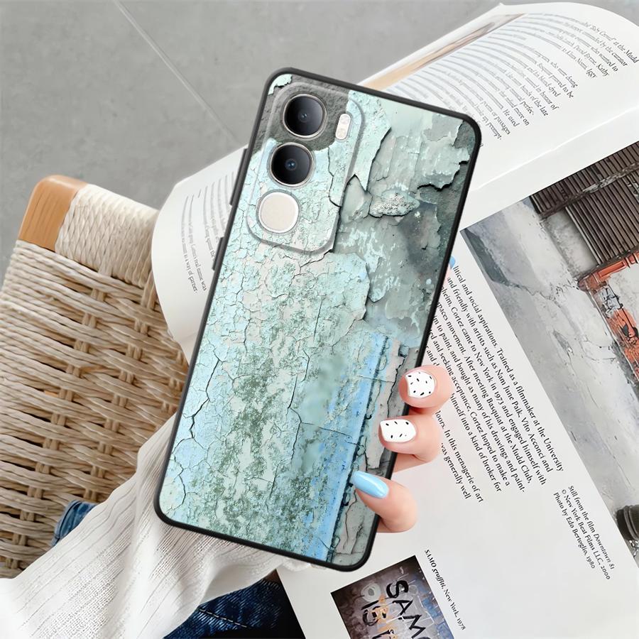 Case for Vivo Y52S Y93 Y71 Y91 V21E V23 V27 Y75 Y81 V29 Y53S Y50 Y95 V25 V30 Y51S Y78 Phone Cover Retro Rust Marks