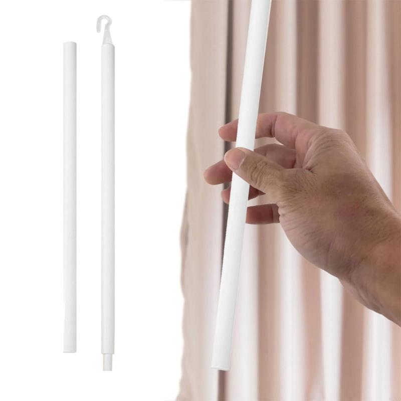 62KD 1Set Vertical Blind Wand Replacement with Hook 60CM 23.6in White Plastic Window Blinds Rod for Easy Control