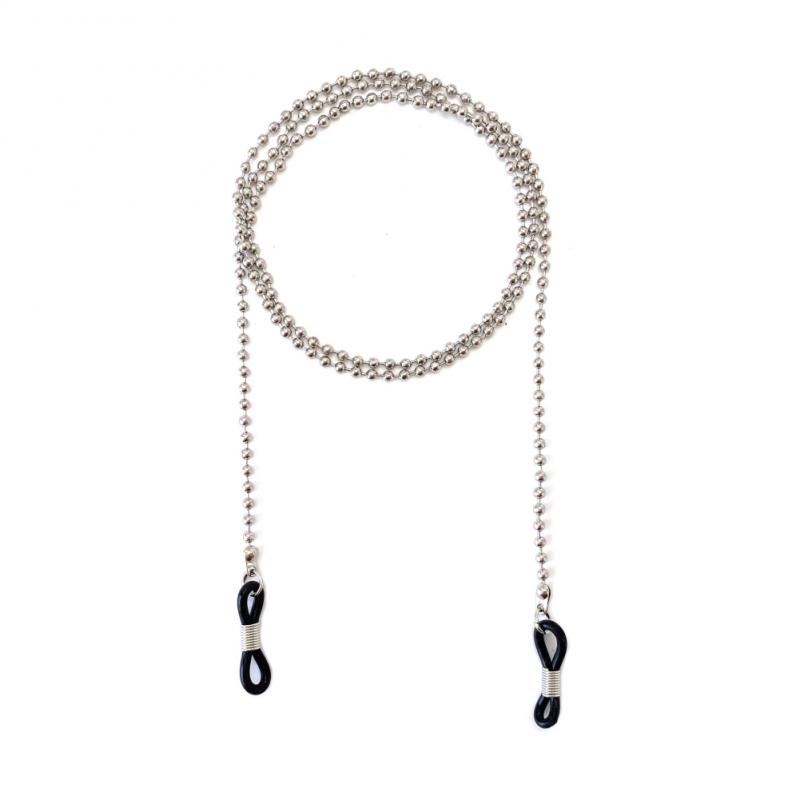 

Модная цепочка для очков, ремешок для маски, жемчужное ожерелье, женское, веревка для подвешивания очков на ухо, регулируемый аксессуар для солнцезащитных очков серый