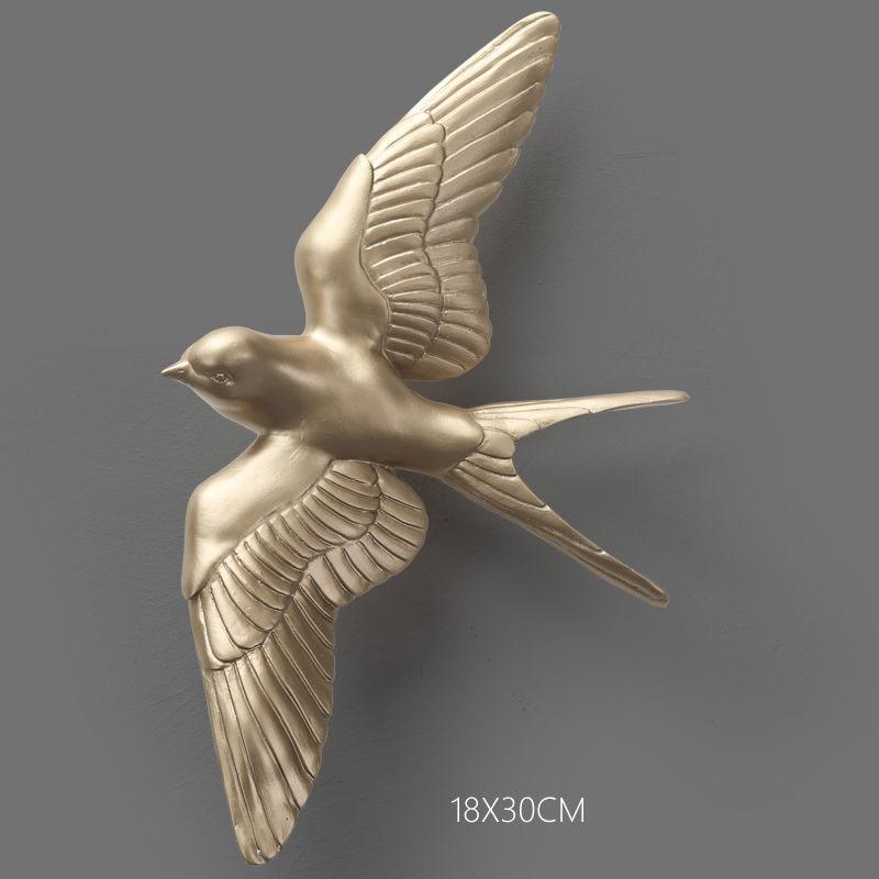 Skandynawski 3D Żywiczny Ptak Wiszący na Ścianie Dekoracja Jaskółki Elementy Akcesoria do Ściany Tła Domowego Pokoju Naklejki Ścienne Restauracja Kawiarnia