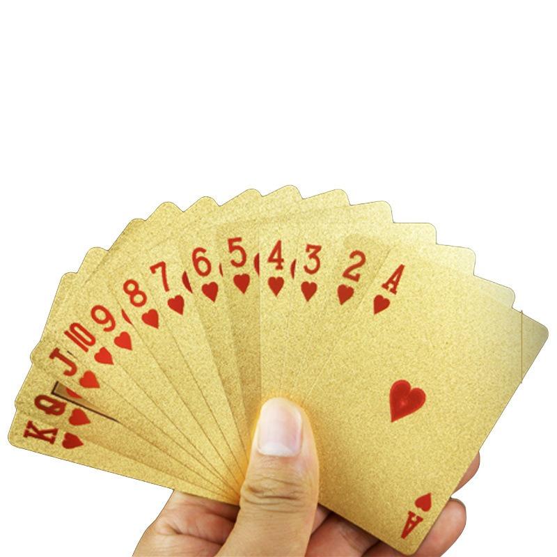 1 stk Dollar Spillekort Gullfolie Spillekort, Sølvfolie Spillekort, Gull Lokal Tycoon Gull Poker