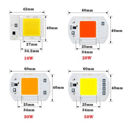 10pcs LED COB Lamp Bead AC 110V 220V Smart No Need Driver DIY For Flood Light Led Bulb LED Full Spectrum Plant Growth Lamp Bead