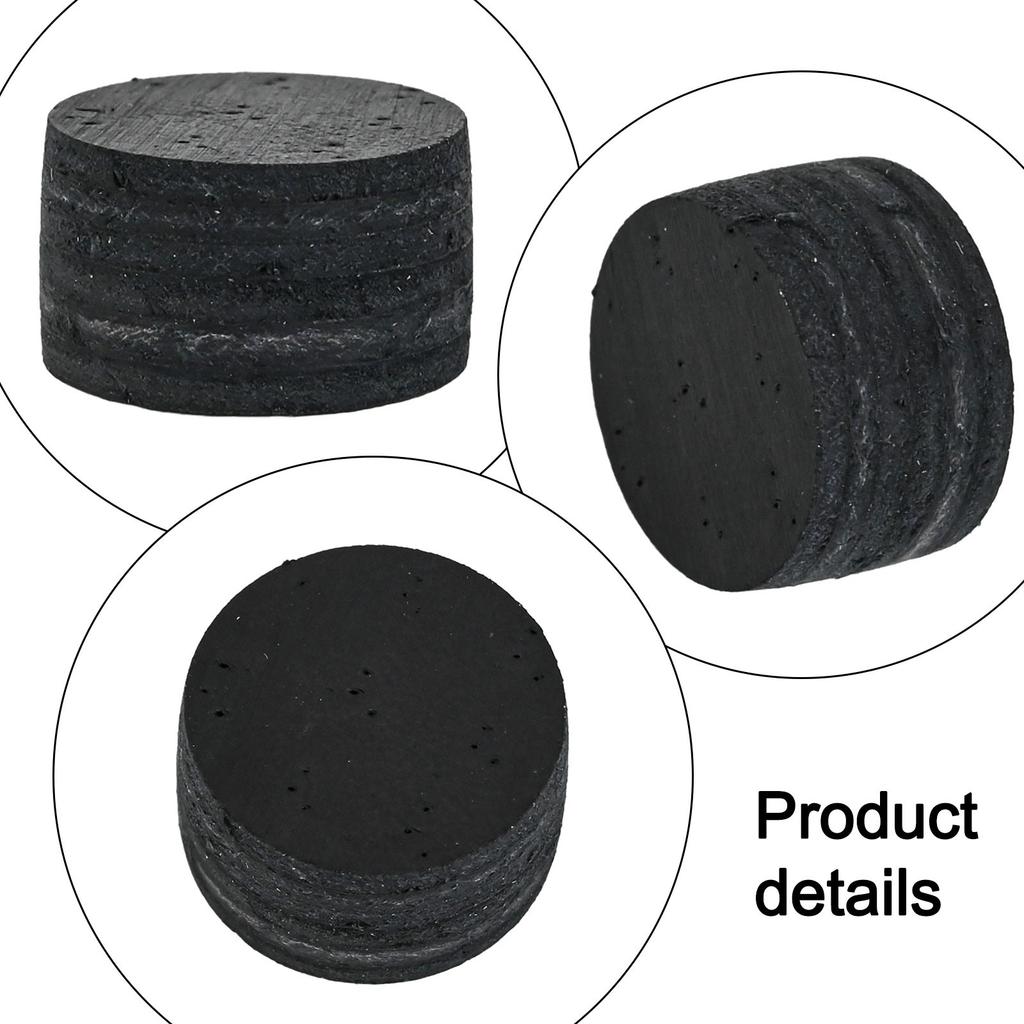 2Pcs Pool Cue Tips with Cattlehide Leather Diameter 14mm Height 8mm