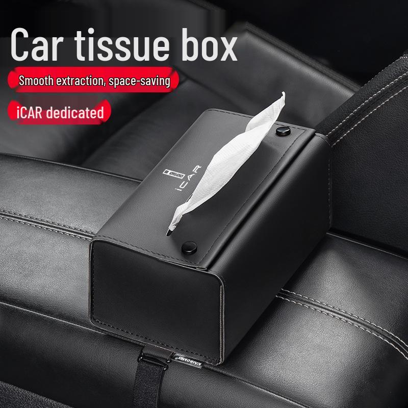 iCAR V23 03T Car Tissue Box: Hanging, Seat Back, or Armrest Interior Accessory