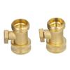 2PCS G3 4 Shut Off Valve Garden Hose Brass Stop Valve with 2 Way Screw Interface for Irrigation Equipment