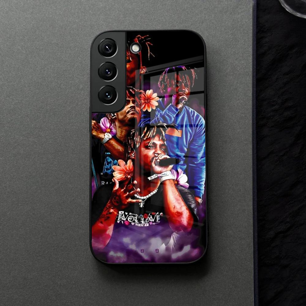999 J-Juice W-WRLD Phone Case Glass For Samsung Galaxy S21 S25 S22 S20 S24 S23 Ultra Fe Plus A16 A34 A54 A24 Coque