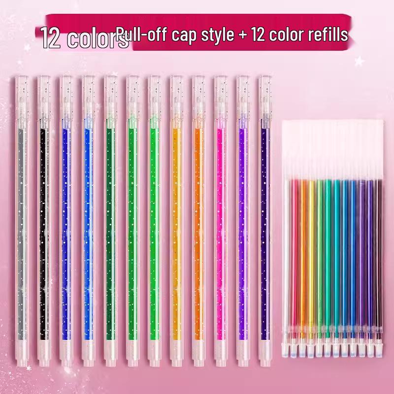 Luminous Color-Changing Glitter Gel Pen - Silver Light & Pearl Marker for Journaling