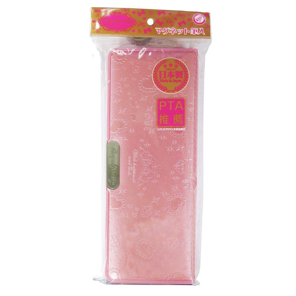 Kutsuwa Glitter Pukkuri 2-Door Pencil Case, Pink, with Shavings, SF007PK