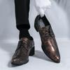 Men Dress Derbys Formal Business Leather Shoes Black Pointed Toe Tuxedo Wedding Shoes Plus Size