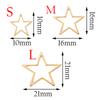 20pcs 3 Size Gold Stainless Steel Charm Pendant Open Bezels Hollow Pressed Resin Frame Mold Bezel DIY Jewelry Making Accessories