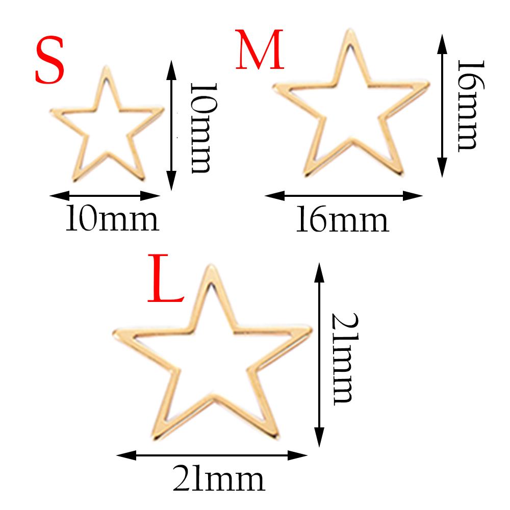 20pcs 3 Size Gold Stainless Steel Charm Pendant Open Bezels Hollow Pressed Resin Frame Mold Bezel DIY Jewelry Making Accessories