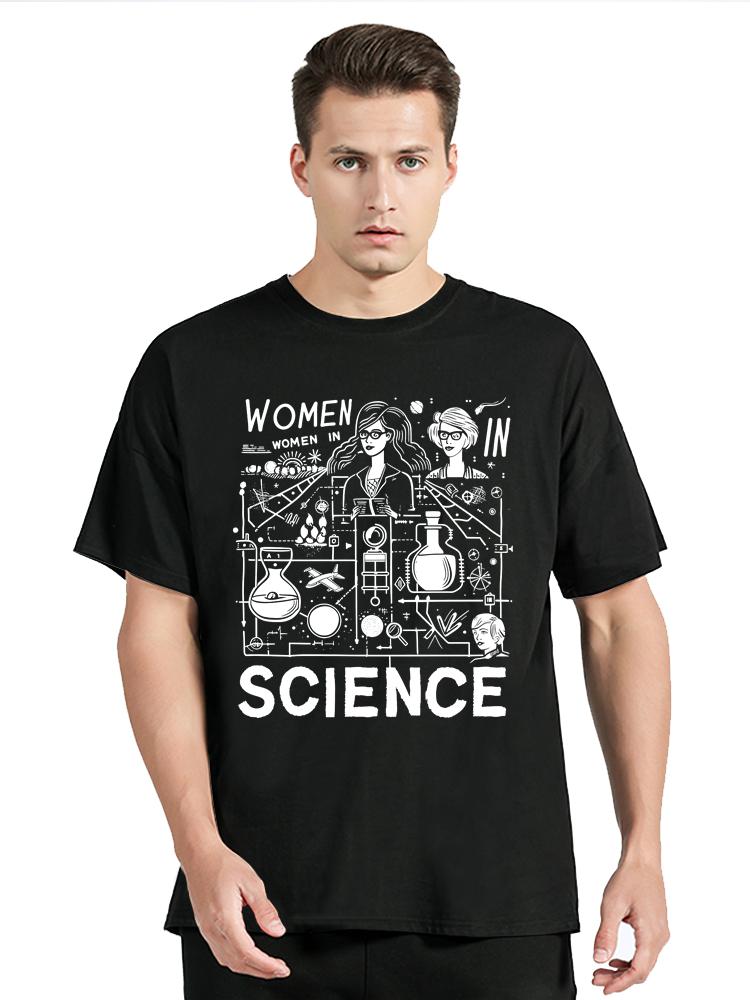 Mens Clothing Women In Science TShirt Funny Science Clothes Street Casual Tops Cotton Tshirt ONeck Fitness T Shirt