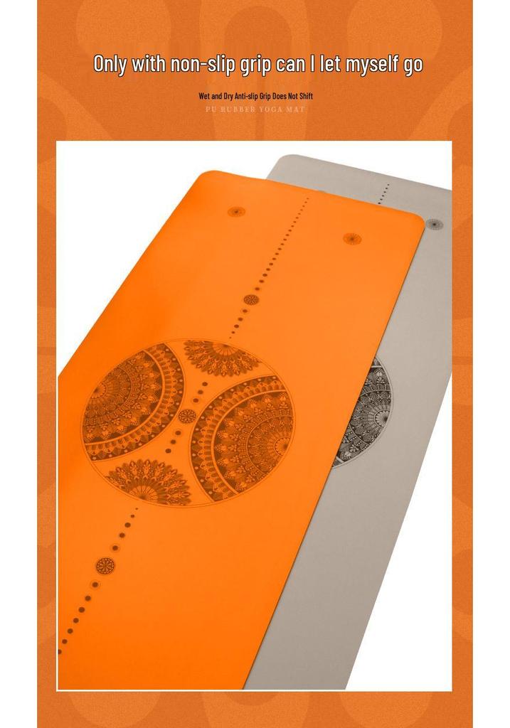 Exquisitely Carved Non-Slip Dual-Sided Yoga Mat - Sweat-Absorbing Natural Rubber for Home & Studio Use