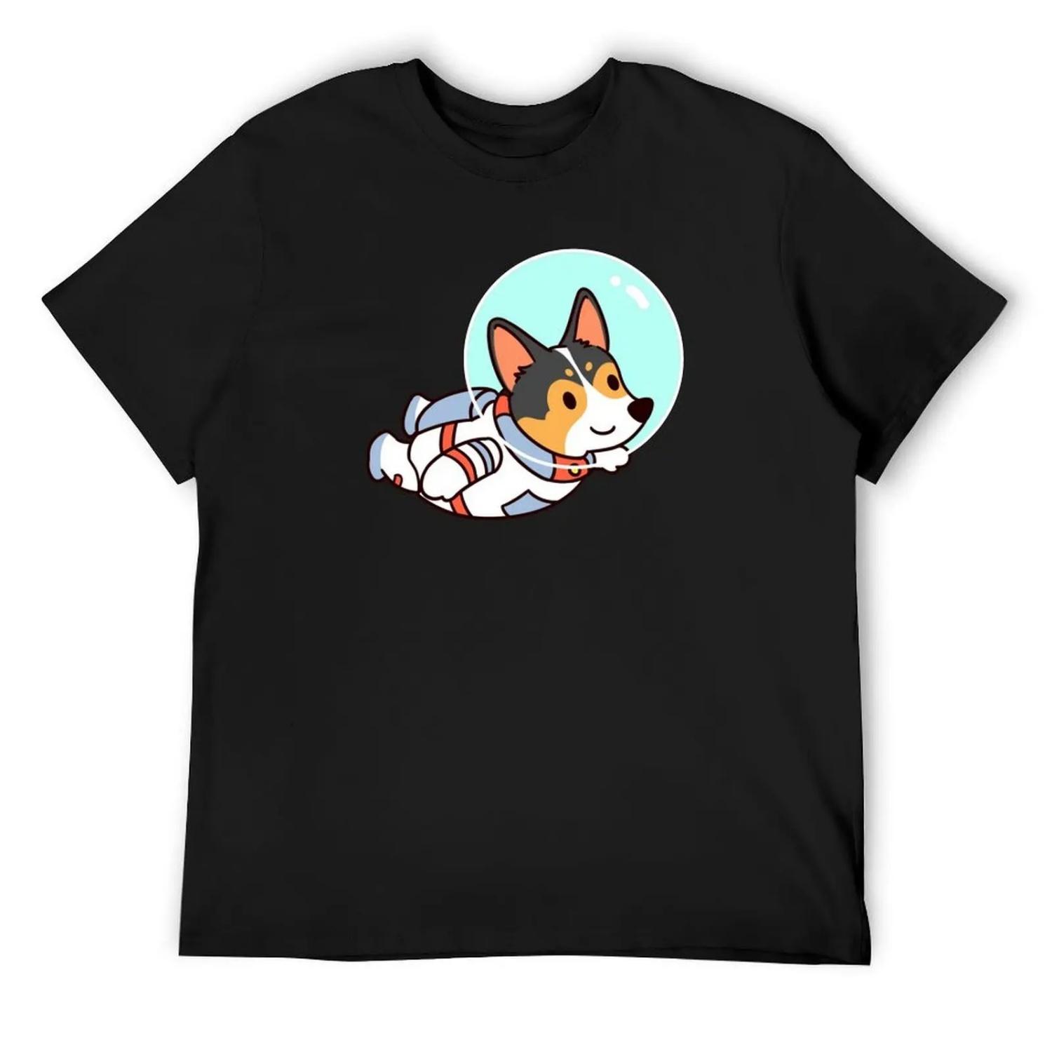 

Astronaut Tri Color Corgi T-Shirt graphics sports fans summer top cheap stuff men clothes XXXXXL різнокольоровий