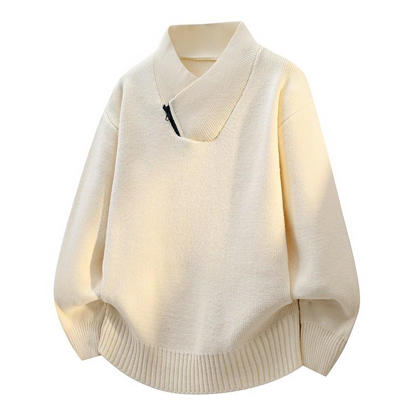 Mens Oversized Knit Sweater Hooded Cardigan Warm Fleece-Lined Casual Winter Pullover Youth