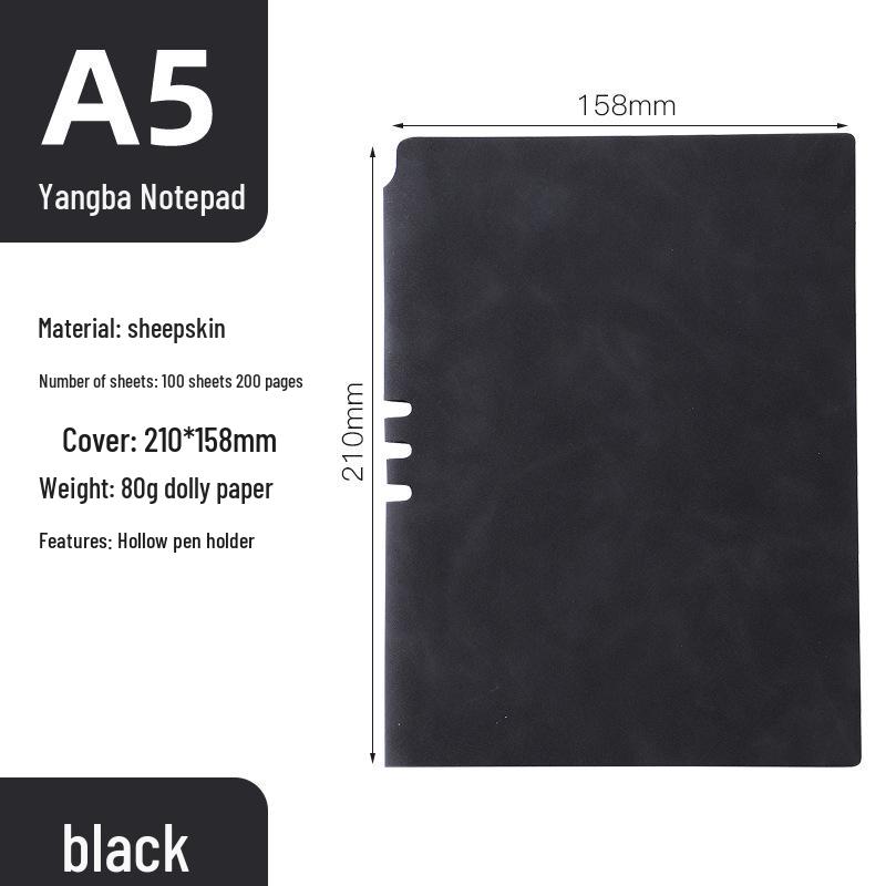 A5 Retro Sheepskin Notebook Set with Pen – Custom Softcover for Business or Student Use