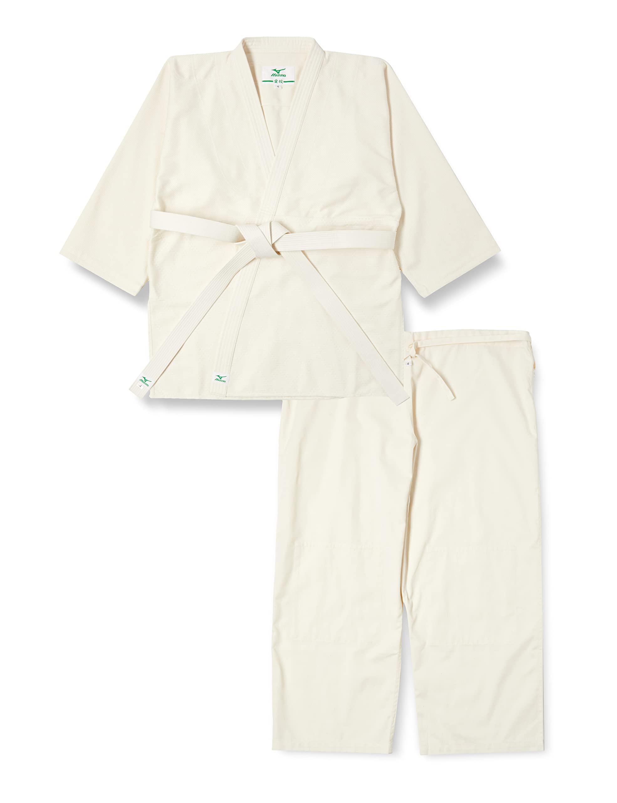 

MIZUNO Judo Uniform Set and Recommended for School Natural Size 4 (Top, Pants, Belt), Athletics, 22JG5A90, Yellow,