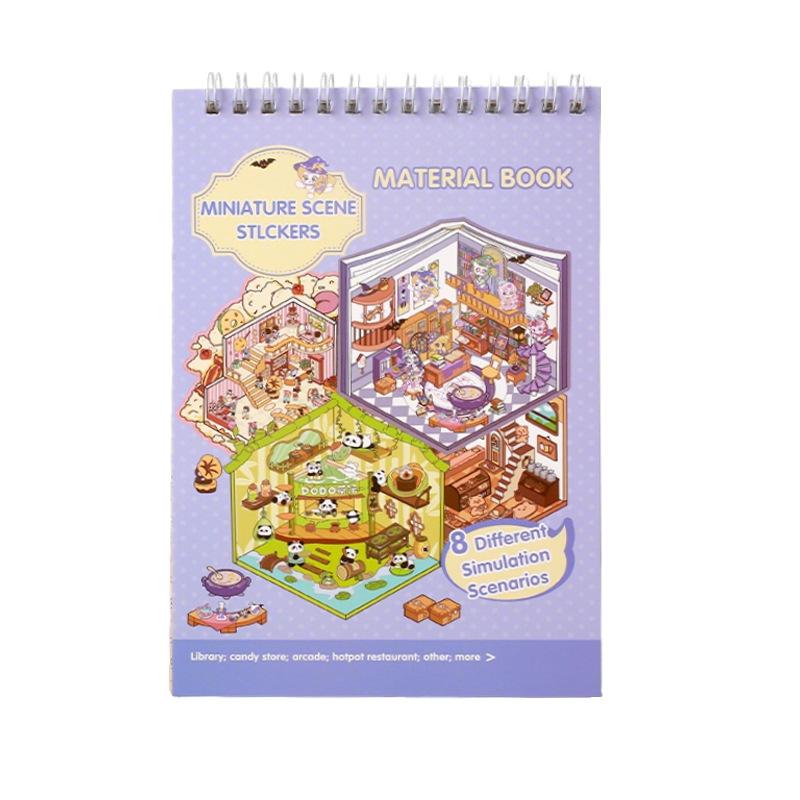 3D Sticker Scenes For Kids, Create Your Own Scene Sticker Book, Cute Kawaii Mini 3D Scene Stickers D