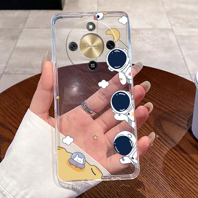 Casing For Honor X9d Case 5G Aesthetic Fashion Cute Cat Cartoon Soft Silicone Back Cover HonorX9d X 9d 5G Transparent Phone Case