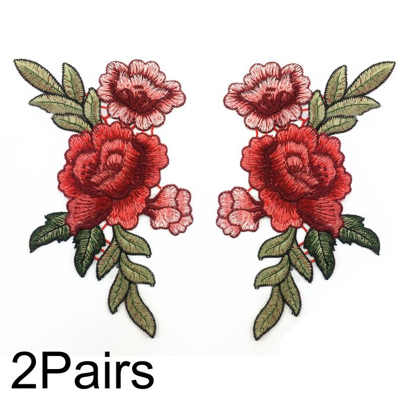 

2 шт. Платье Вышивка Модное нижнее белье Цветок на груди Шитье DIY Полиэстеровая ткань Наклейка Вышитые наклейки Цветочная аппликация