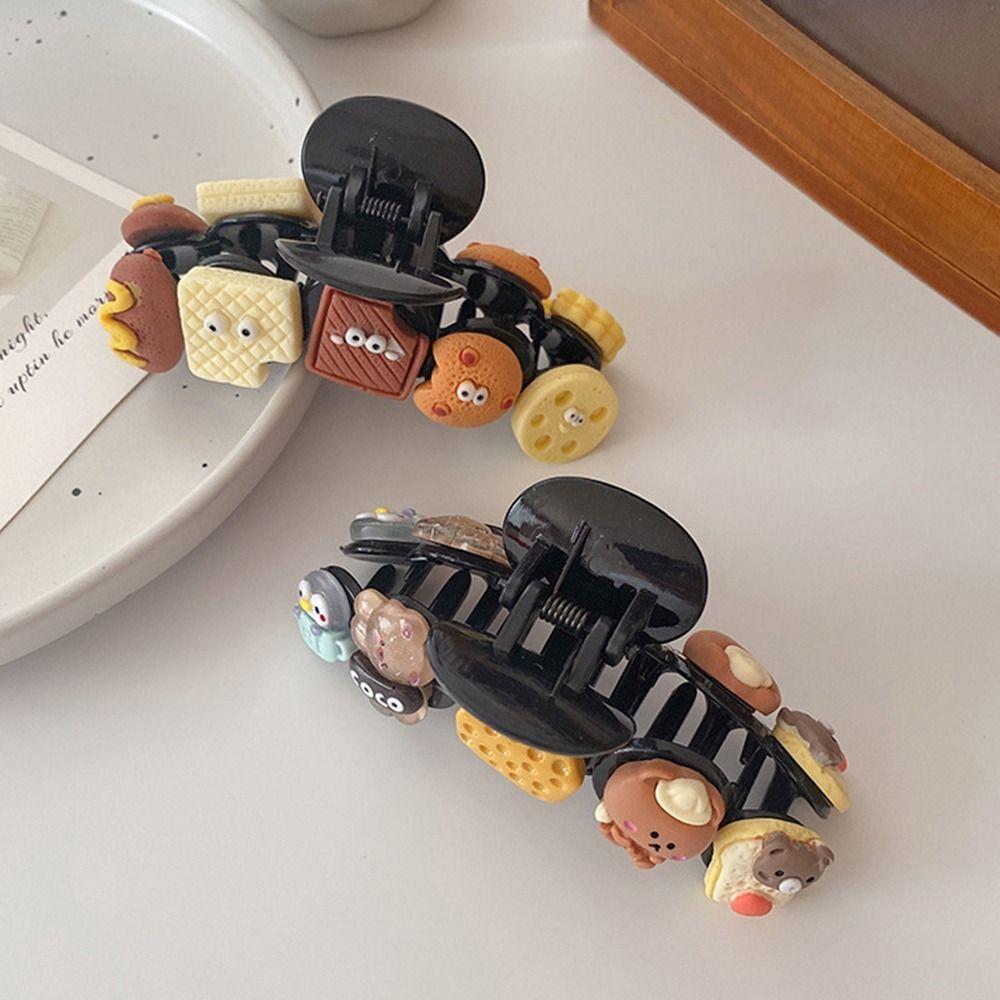 Bear Korean Style Headwear Sweet Shark Clip Cute Cookie Hair Claw  Vacation