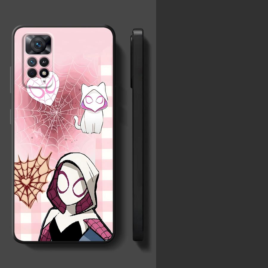 

Marvel Cute Spider Man Case for Xiaomi Redmi Note 11s 12s 11 9 13 Pro Plus 10S 9S 12 Pro 7 8 10 14 Funda Phone Cover Redmi Note 8T