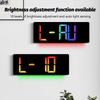 NEWSTYLE RGB Colorful LED Wall Clock with Remote Control Multifunctional Display Auto DST Countdown Clock LED Ambient Wall Lmap