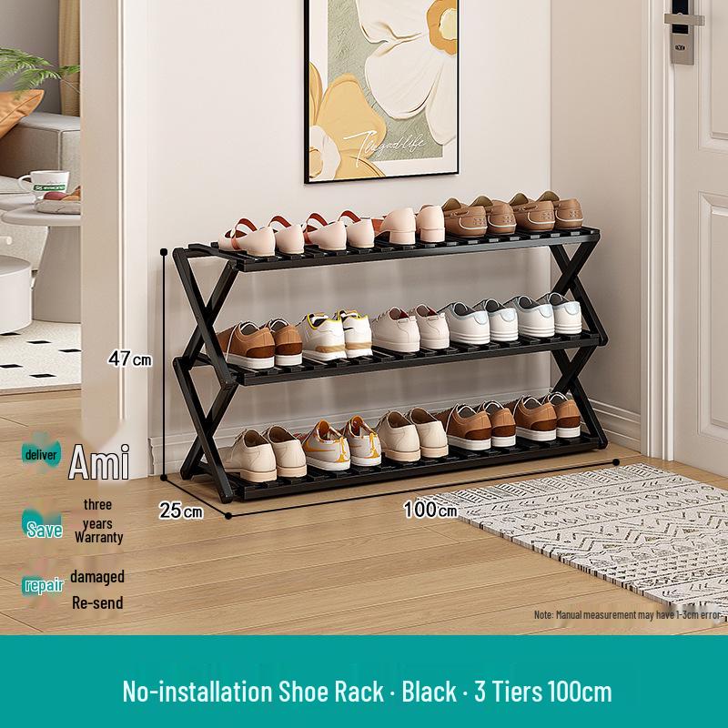 Compact Foldable Shoe Rack: Multi-Layer, No-Install, Space-Saving Storage for Indoor Entrances.