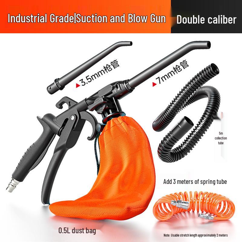 Dual-Purpose Pneumatic Vacuum and Blow Gun Air Pump Cleaner