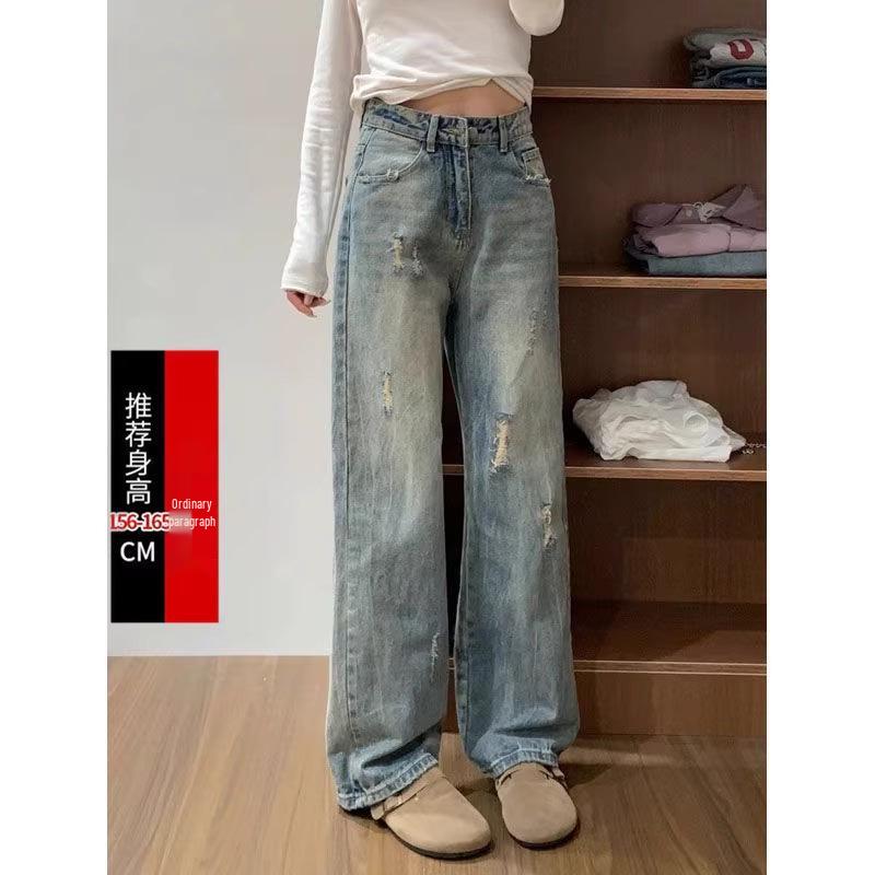 

Женские джинсы с высокой талией, в стиле ретро, с прямыми штанинами - Весна/Лето 2024 3XL