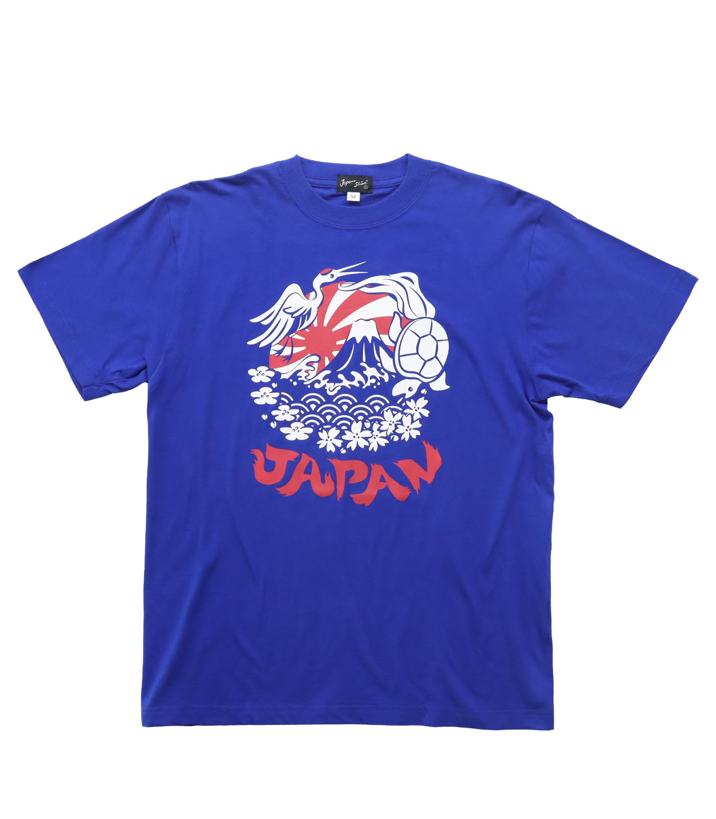 Japanese Souvenir Crane Turtle M Blue Shin-ei [T-shirt & JAPAN]