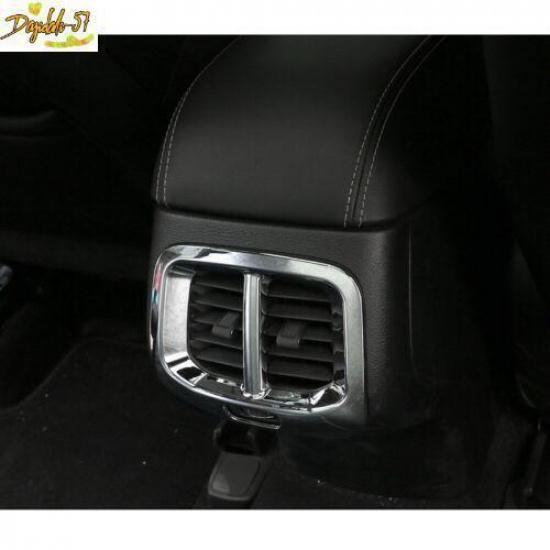For Jeep Cherokee 2014-18 Chrome Interior Rear Air Vent Outlet Cover Trim Frame