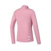 Fila X BBC EARTH Explore Series Comfortable Soft Stand Collar Long Sleeve Regular T-Shirt Women Tops Purple Pink A11W447202F-PK
