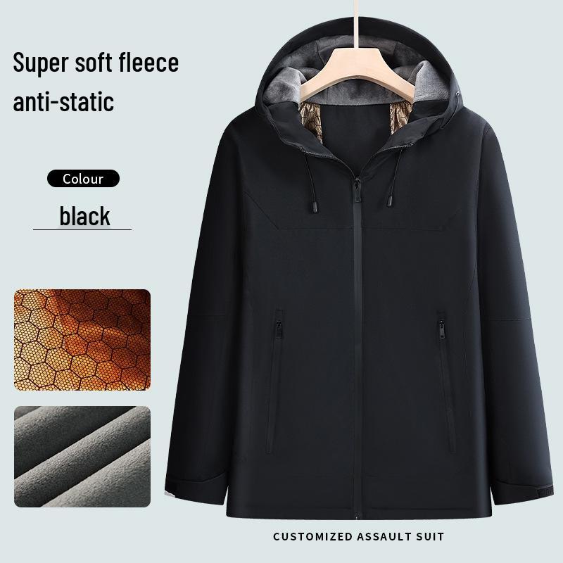 Autumn/Winter Windproof Waterproof Warm Jacket for Mountaineering, Fishing, Cycling, and Workwear with Custom Embroidery and Logo Options