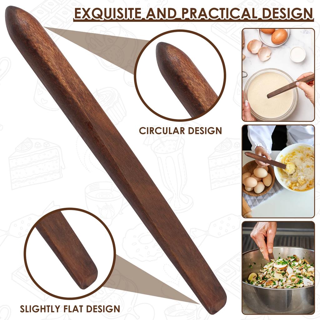 11 tum Surdegsbröd Blandningsvisp Akaciaträ Surdegsspatel Praktiska Verktyg för Surdegsbrödbakning Träpaddel