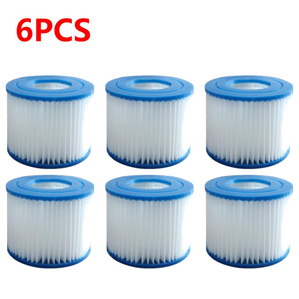 1-10pcs Pool Water Filter Cartridges Type VI Spa Filter Cartridge Soft Rubber Ends Pool Filter for Most Inflatable Hot Tub