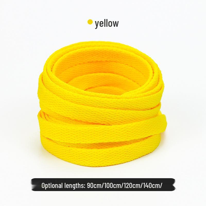 Colorful Polyester Flat Shoelaces for High-Top Canvas Sports Shoes